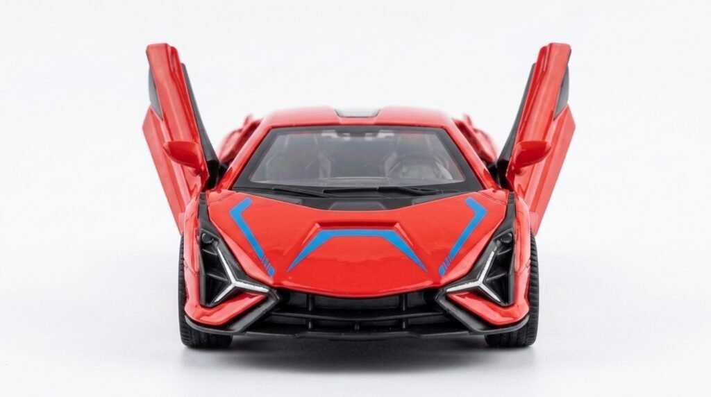 red 1:28 pull-back die-cast model car review