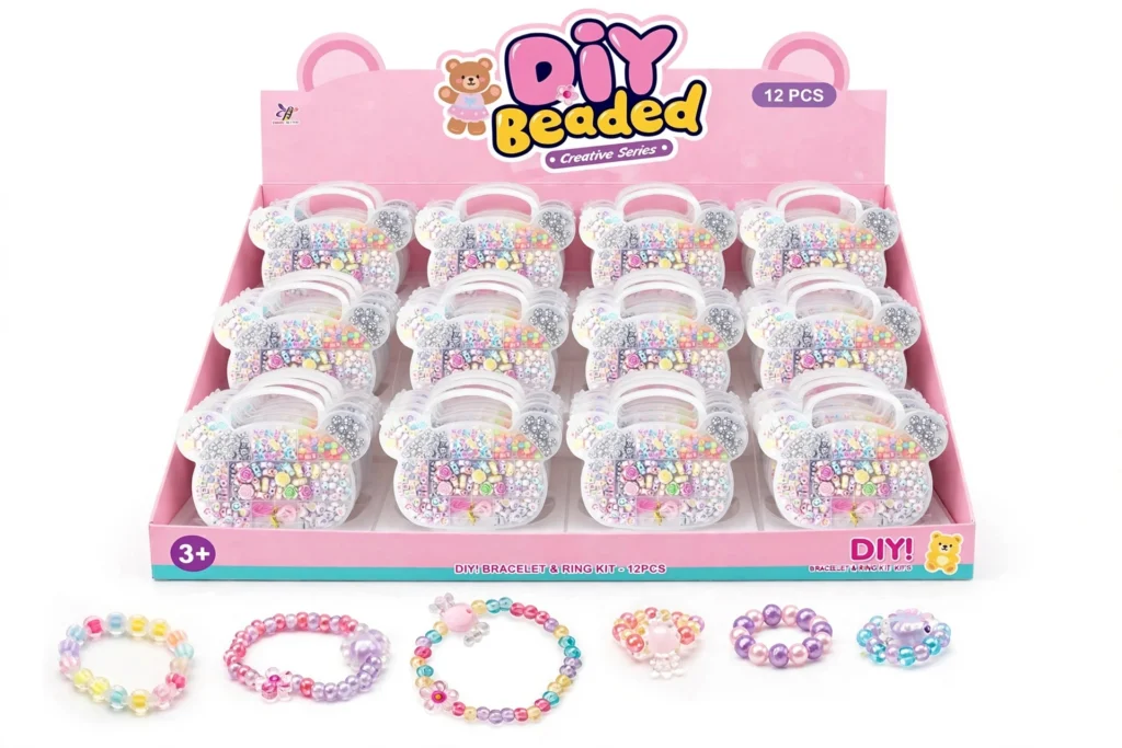 diy beaded bracelet kit for girls bear box