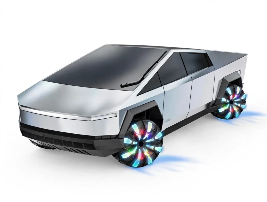 cybertruck rc car with light wheels