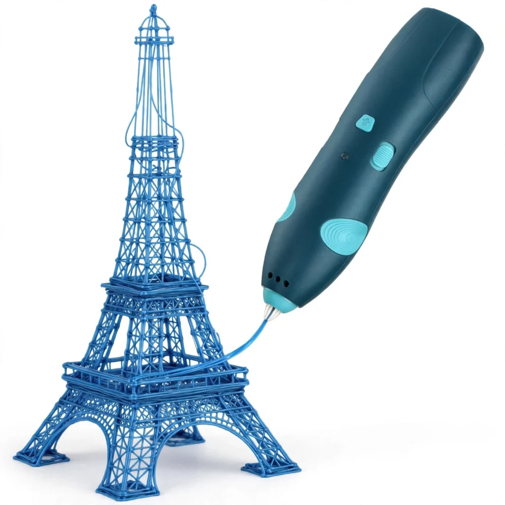 Colorful 2D and 3D art projects made with a 3D Drawing Pen for Kids