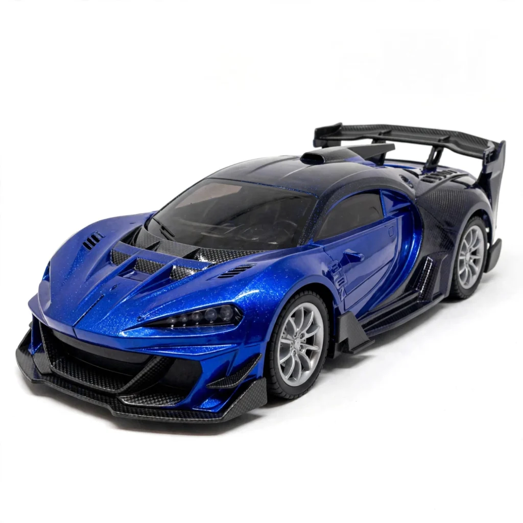 Blue Hui Hua Toys 1:16 RC Super Car with rear racing wing