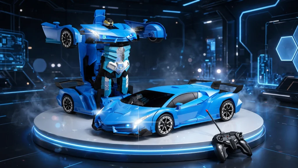 1:18 RC Transforming Robot Car Review – One-Key Transformation & 360° Rotation