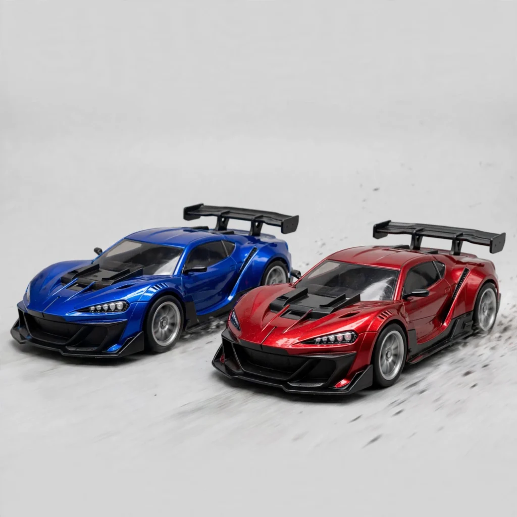 Red and blue Hui Hua Toys 1:16 RC Super Cars