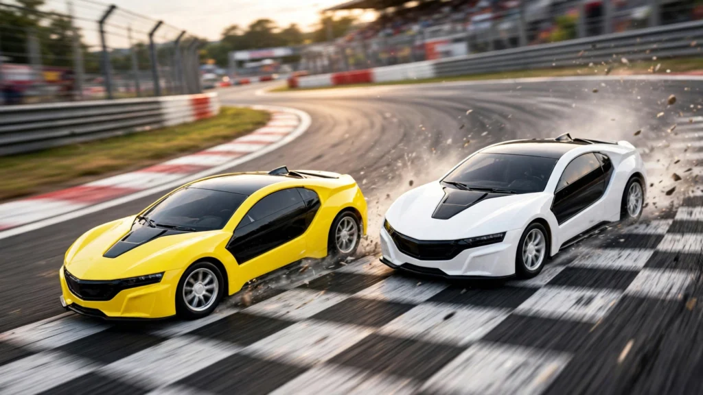 Fast Modern Car 1:20 RC sports cars racing on a track