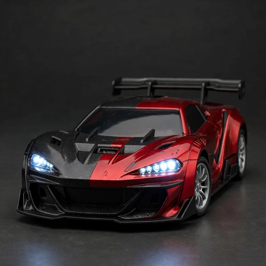 Red Hui Hua Toys 1:16 RC Super Car with LED headlights