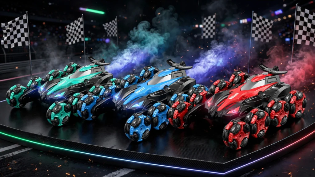 8-Wheel Deformation RC Stunt Car Review with drift and spray cars